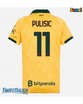 AC Milan Christian Pulisic #11 Tricou Fotbal Replică 2025-26 Femei Treilea